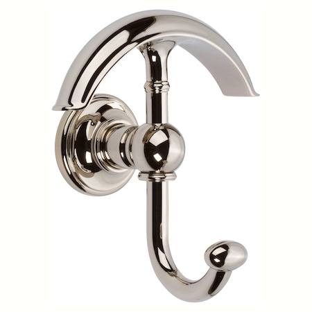 GINGER Double Robe Hook in Polished Nickel 4511/PN